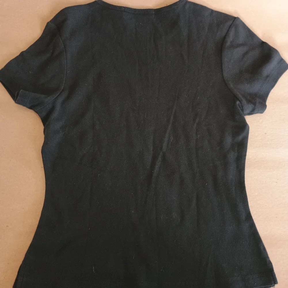 Celine Dion Women's Graphic T Shirt Black Large Runs Small  Short Sleeve - Picture 3 of 3